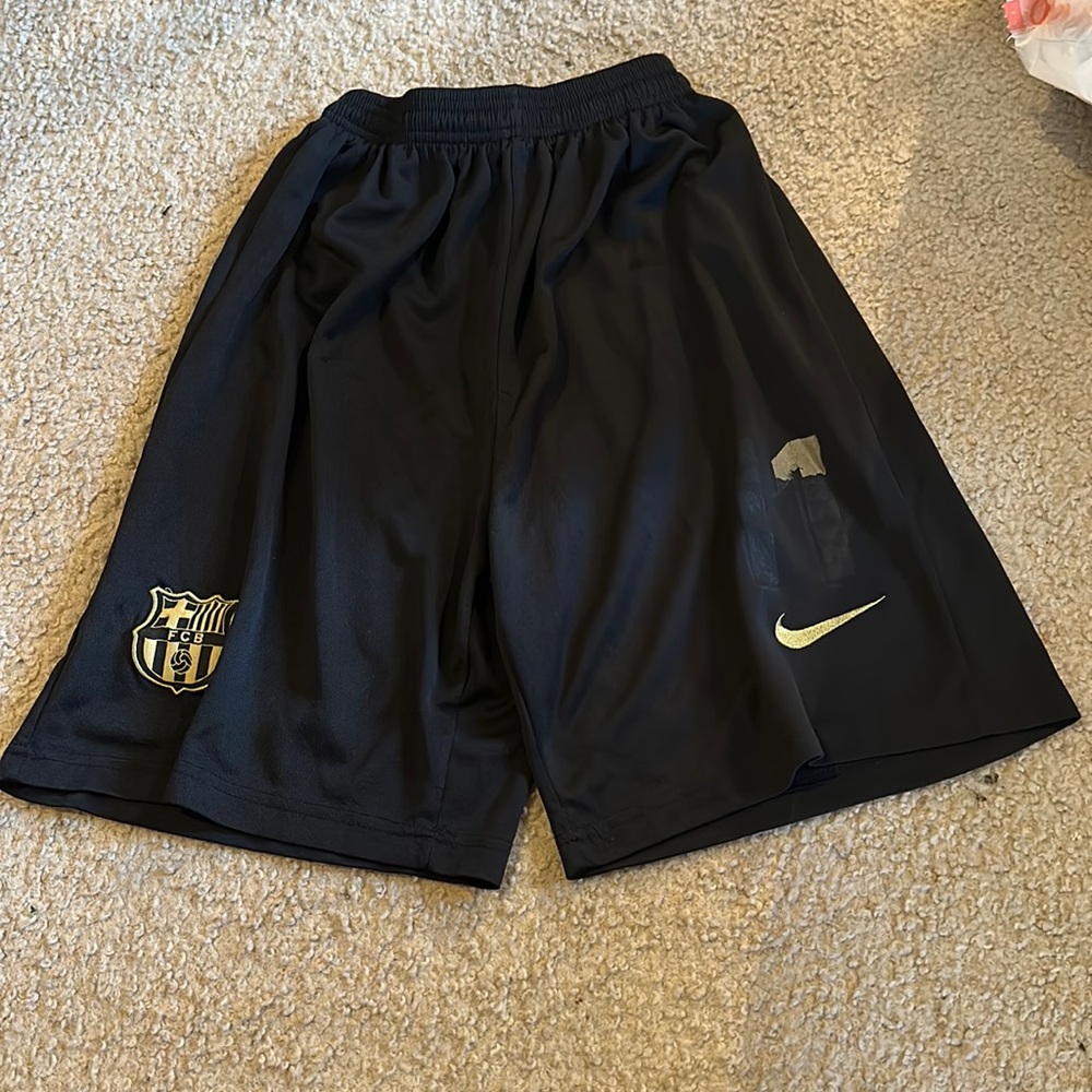 VINTAGE DISTRESSED GOLDEN AGE FCB NEYMAR SOCCER SHORTS